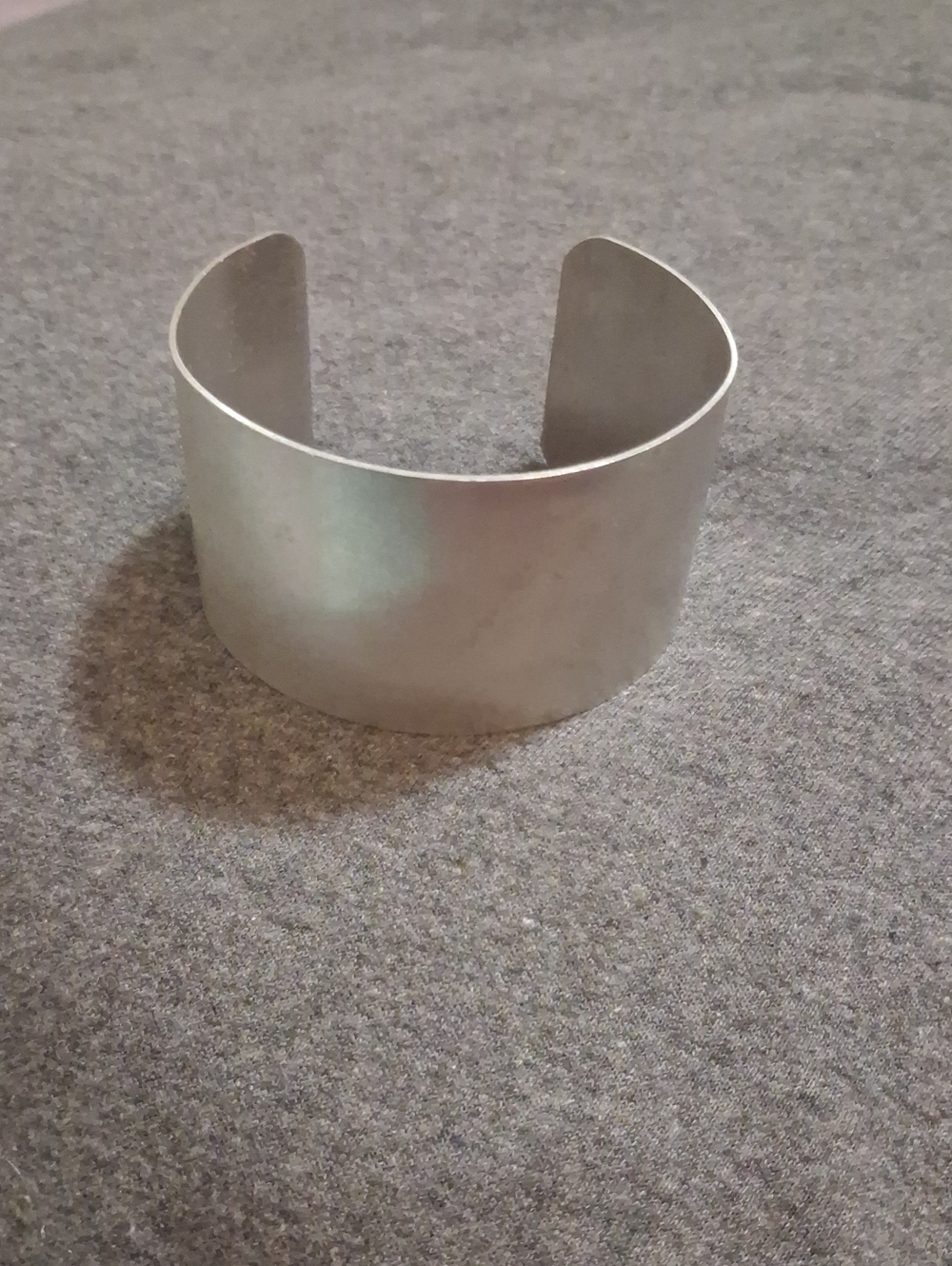 Wide Silver Metal Cuff Bracelet